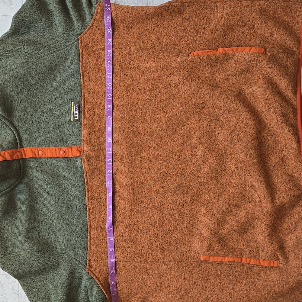 L.L. Bean Mens Sweater Pullover Fleece Colorblock Dize XXL 2X TALL - Picture 10 of 12